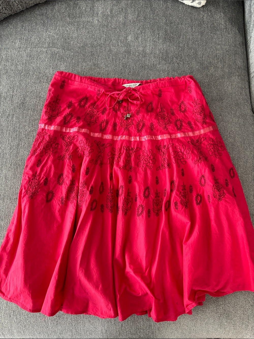 Women's red Guess Embroidered Skirt